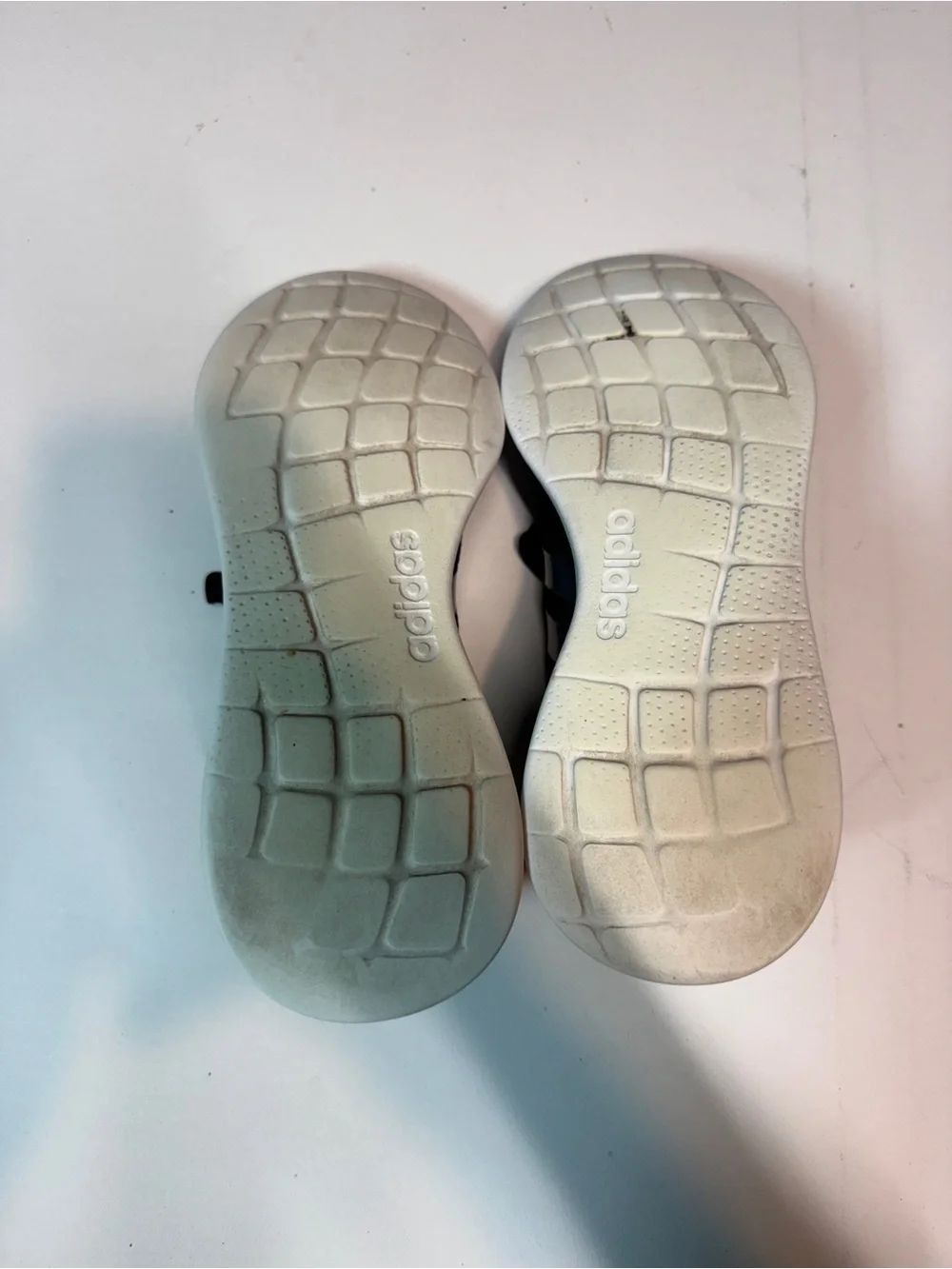 adidas Women's Black Running Sneakers with White Soles and Pink Heel Tabs